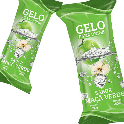 Embalagem Bopp Pérola Gelo Saborizado - Maçã Verde - 1 Pct 1