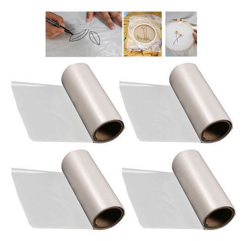 4 Peças De Papel De Bordado Solúvel Em Água 0