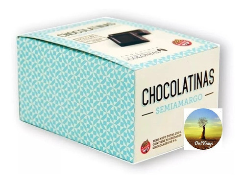 Caja 50 Chocolatinas S/tacc Chocolate Semiamargo Colonial Dw 0