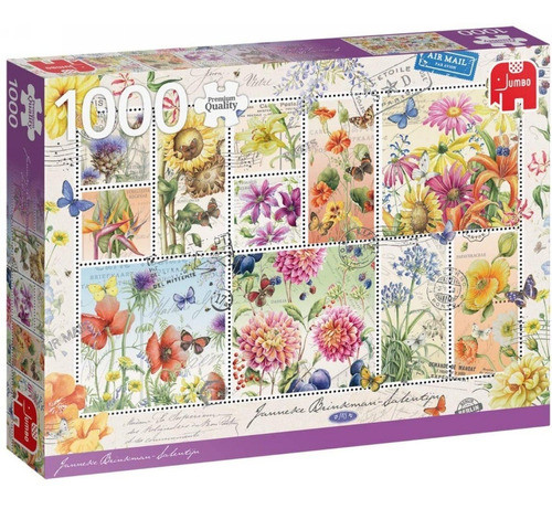 Puzzle 1000 Piezas Flowers Stamps Summer Premiun - Jumbo 0