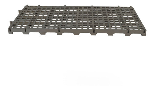 Pallet Plástico Encaixável Preto/cinza Kit Com 12 Und 50x25 0