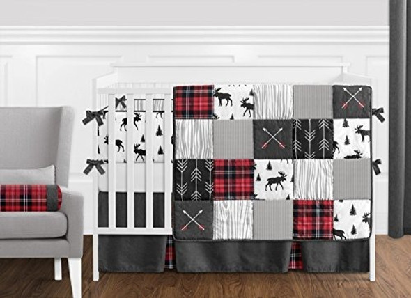 Sweet Jojo Designs Black And White Woodland Moose Baby Or To 1