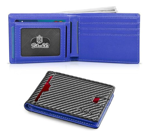 Zitahli Carteras De Los Hombres Slim Rfid Cuero 0
