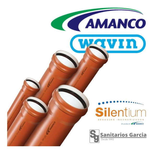 Tubo Caño Silentium Amanco 110 Mm X 4mts (no Awaduct) 1