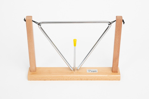 Triángulo Metal Parquer Base Madera 8 Pulgadas Cuota 0