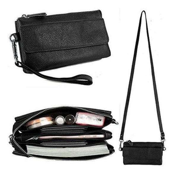 Yaluxe Crossbody Bolsa De Cuero Para Smartphone Con Rfid Y B 1