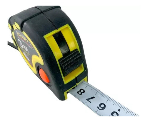 Cinta Metrica 3 Metros Retractil Triple Freno Clip Sujetador 1