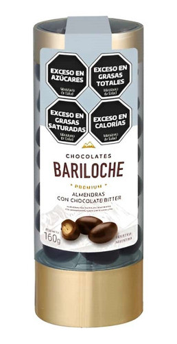 Chocolates Bariloche Tubo Almendras Con Chocolate Amargo 0