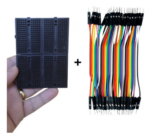 4 Mini Protoboard 170 Furos + Kit De 80x Jumper Macho-macho 1