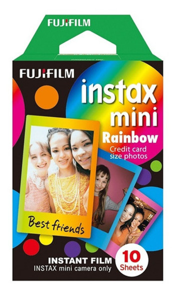 Filme Para Camera Instax Mini C/10 Fotos Rainbow -imperdível 0