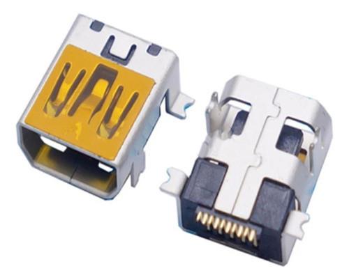 Kit C/ 5 Conector Carga Para V3 Mini Usb 10 Pinos (tipo A) 0