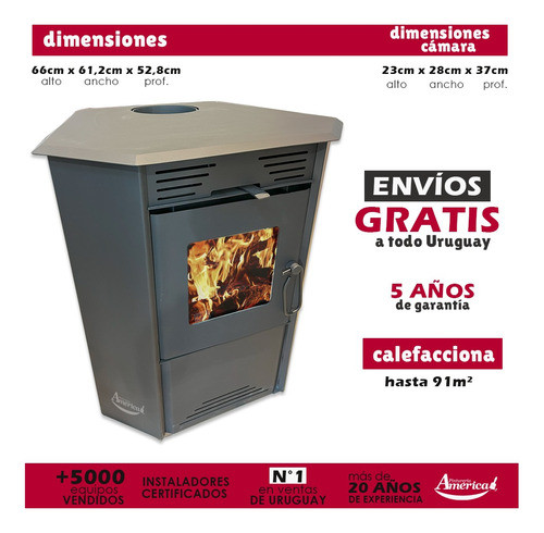 Calefactor Ecológico Doble Combustión Modelo 790gf 1