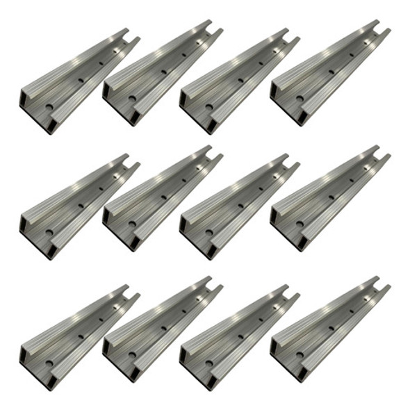 Estrutura Placa Solar Mini Trilho 260mm Telha Metálica 12 Pc 0