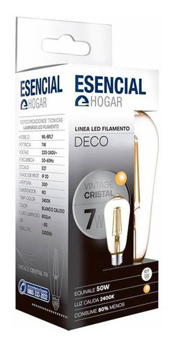 Pack X 12 Unid. Lampara  Vintcrist 7 Wt Esencial Lam Pro 0