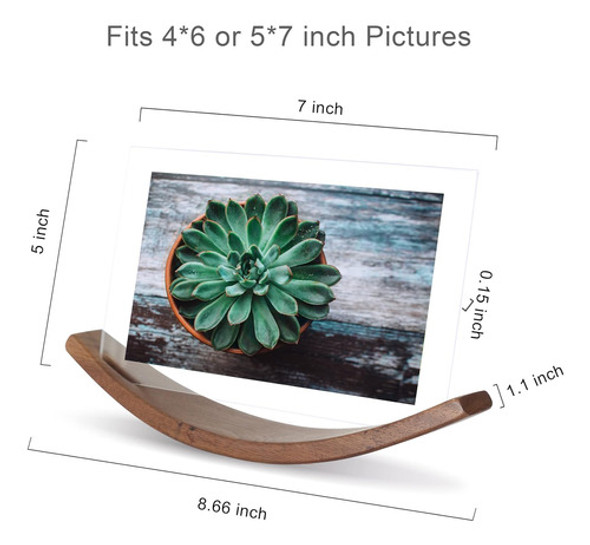 Portaretrato Fotos Base Madera Y Acrilico 10x15cm 1