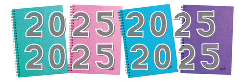 Agenda Arwen 2024 Diaria Espiral Línea Pastel N8 15x21cm 0