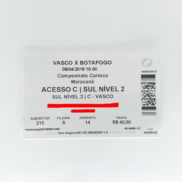 Ingresso Futebol Final Carioca 2018 Botafogo Campeão 0