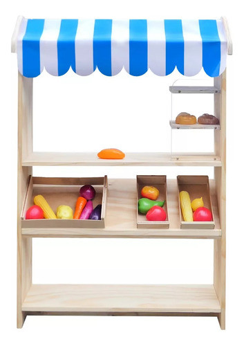 Juego Tienda Mercado Infantil De Madera 0