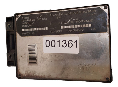 Ecu Dwlc12 Peugeot Citroen Codigo1361 Partner Berlingo 1.9 0