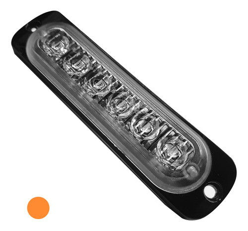 Barral Led Ambulancia Ambar 6 Led 12v 24v 125x28.2mm 0