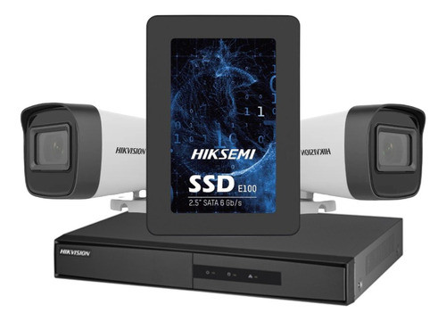 Combo Seguridad Dvr 4ch + 2 Cámaras Bullet + 1 Ssd De 512gb 0