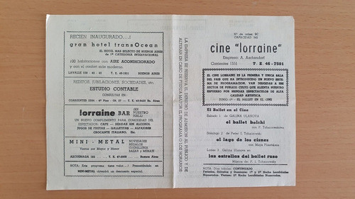 Programa Cine Lorraine 1963 - El Hombre Quieto 0