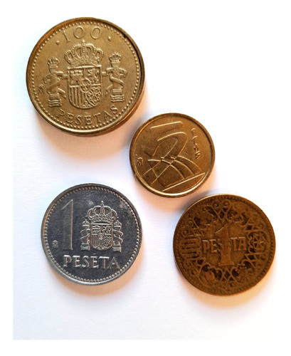 Lote 4 Monedas Españolas De Colección Años 1944/84/91/98 0