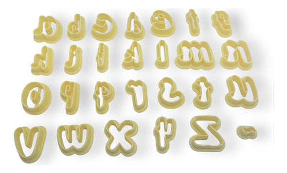 Sellos Letras Abecedario Kit Minúscula Cerámica Arcilla Masa 0