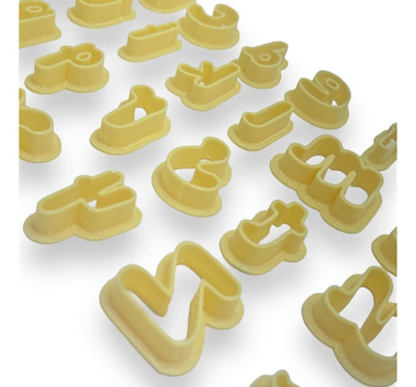 Sellos Letras Abecedario Kit Minúscula Cerámica Arcilla Masa 1