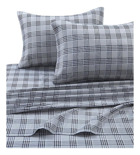 Tribeca Living Sava170sheetqu Savannah Plaid Multi Franela D 0