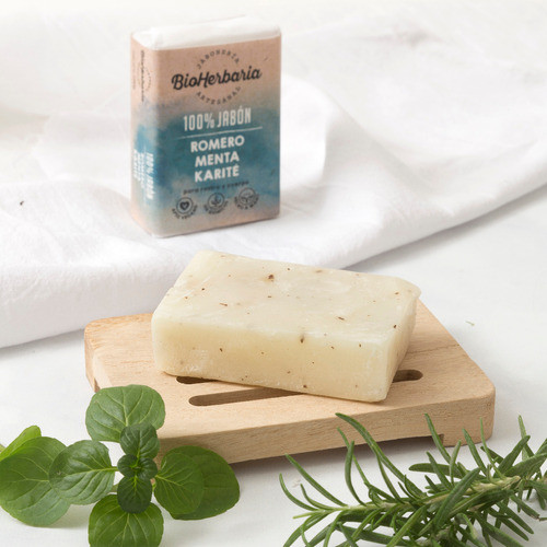 Jabón Artesanal Natural Romero Y Karité Bioterra Natural 1