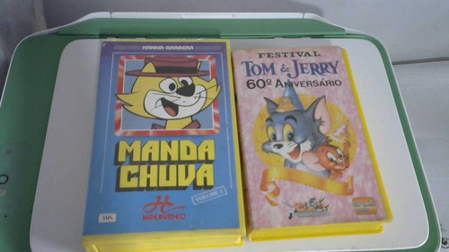 Lote  2 Fita Vhs - Tom & Jerry - Manda Chuva - Hanna Barbera 1