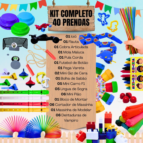 Kit 40 Prenda Festa Junina Brinquedos Doação Brinde Crianças 1