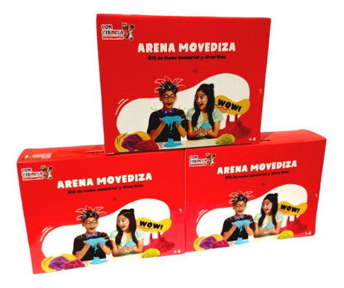 Combo X3 Mini Juego De Ciencia 3 Kit Arena Movediza Niños +4 0