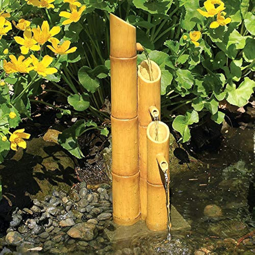 Aquascape 78307 Vertiendo Estanque De Bambú De Tres Niveles 0