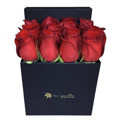 Caja De Rosas Rojas Por 12 Rosas Tu Jardin 0