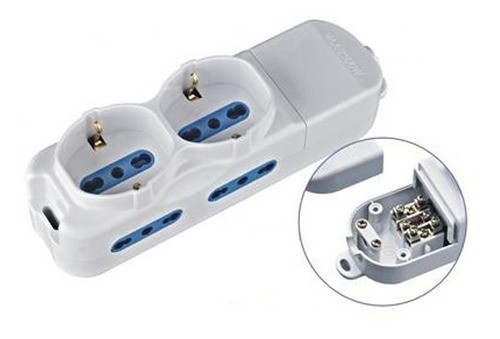 Alargue Zapatilla 4 Tomas Modulares 2 Schuko Sin Cable 0