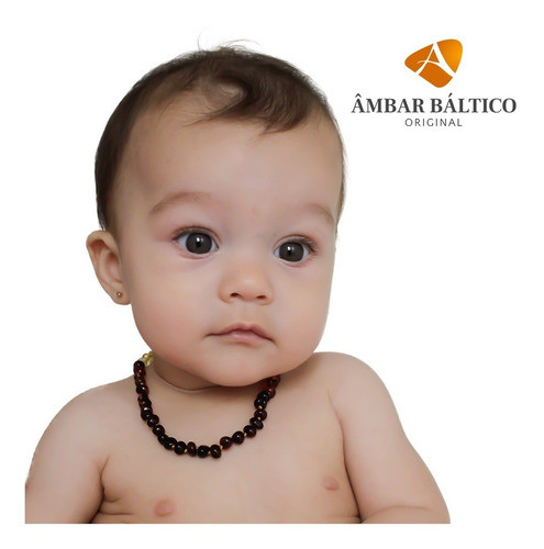 Colar De Âmbar Bebê Barroco Cherry Polido - 33 Cm 1