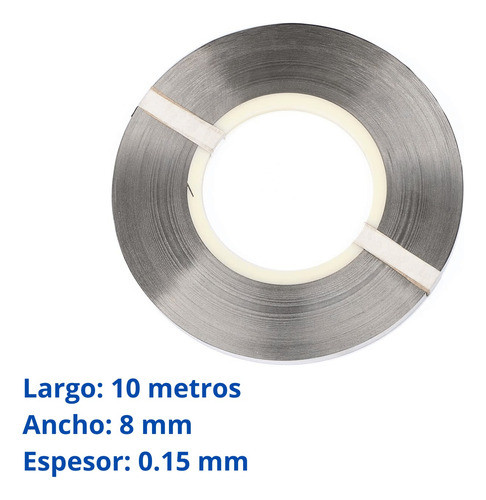 X10 Metros Fleje Cinta Niquel Puro 0.15mm X 8mm Bateria Pila 1