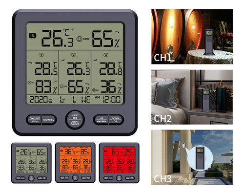 Termohigrômetro Digital Sem Fio Interno E Externo 1