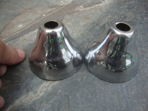 2 Antiguas Campanas Griferia Bronce 7,5 Diam X 5,4 Alto 0