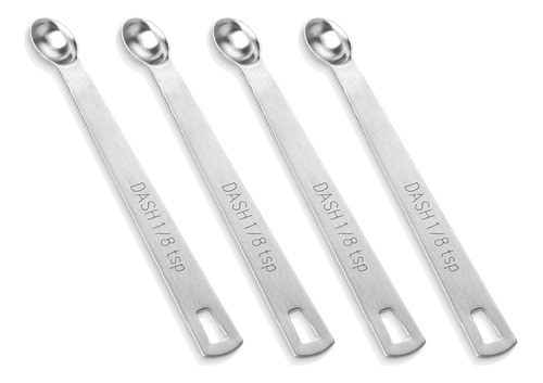 Cucharita Medidora Acero Inoxidable, 4 Unidades, 0,625 Ml 0