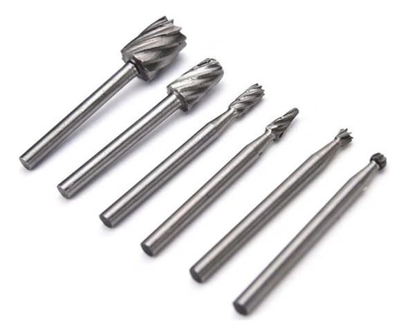 Limas Rotativas Aluminio Plastico Madera 6 Pzs 1/8 Ruhlmann 0