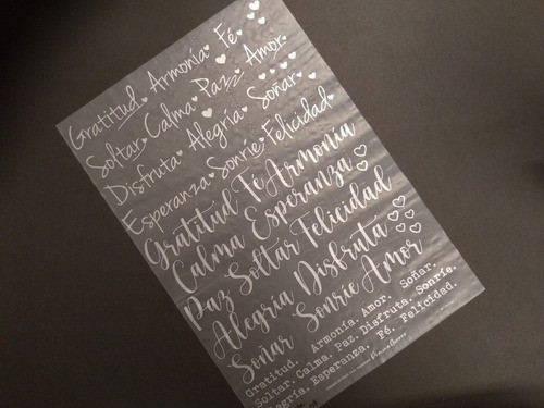 Folex Impreso Romina Guerra 25x35 Palabras 1 Color Plata 0