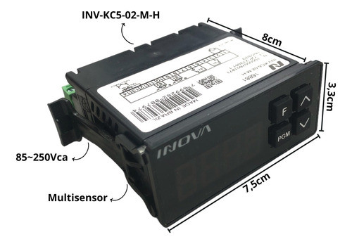 Controlador De Temperatura Digital Kc5-02-m-h Bivolt Inova 1