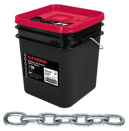 Cadena Galvanizada 1/8 Pulgada 3.57mt/kg Fiero (75mts) 0