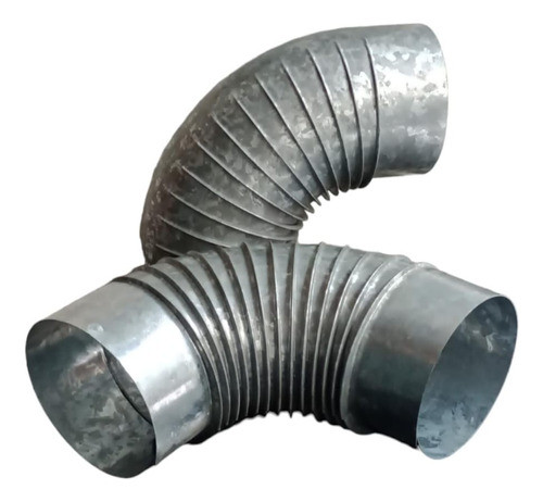 Codo 90° De Zinc 6 (15cm) Chapa Galvanizada Codo-002 0