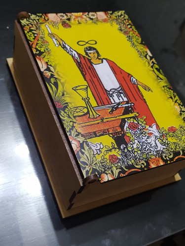 Kit De Tarot, Cofre Para Mazo + Taza Ceramica Diseño Carta 1