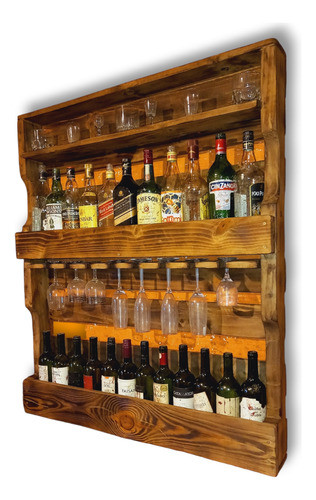 Bar Botellero Rústico En Madera!! Cr. Nogal.. 0