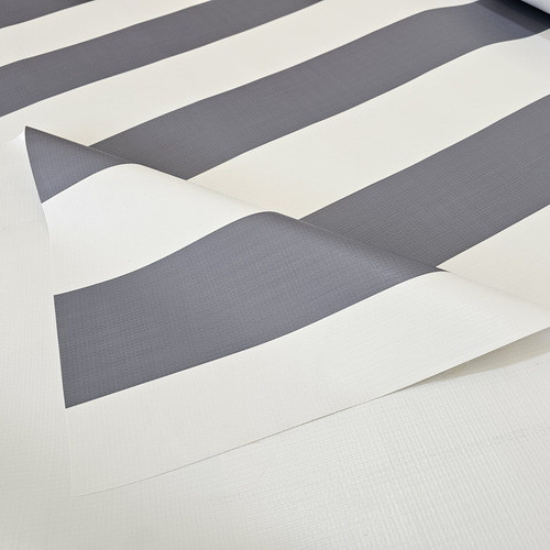 Lona Vinilica Rayada Impermeable Doble Cara X M - Toldos 1